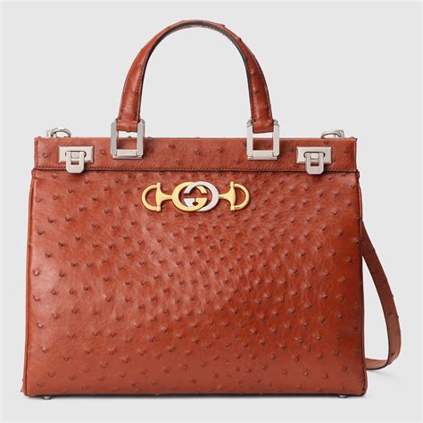 zumi gucci ostrich bag|gucci ostrich medium top handle bag.